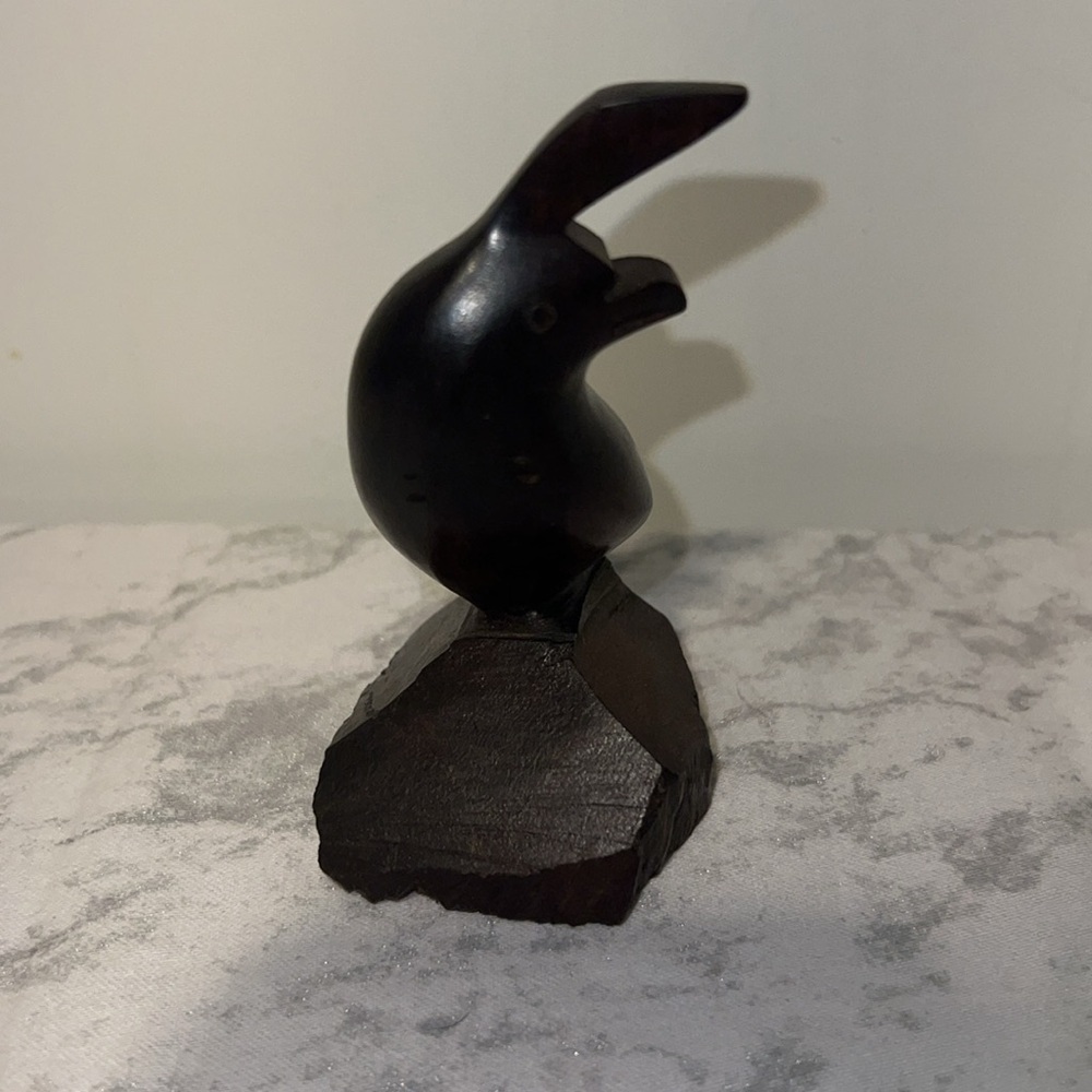 Hand Carved Quail Statue Figurine - Picture 4 of 5
